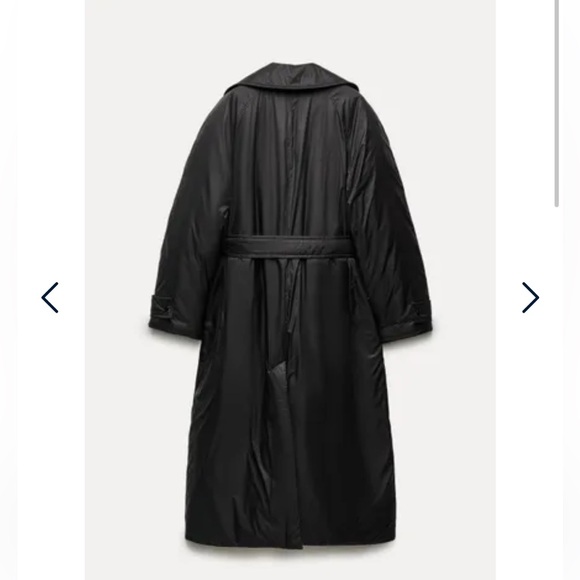 Zara Black Puffer Coat for Women - Picture 3 of 7